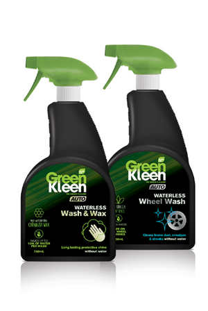 Natural Waterless Car Care Bundle - Wash & Wax + Wheel Cleaner